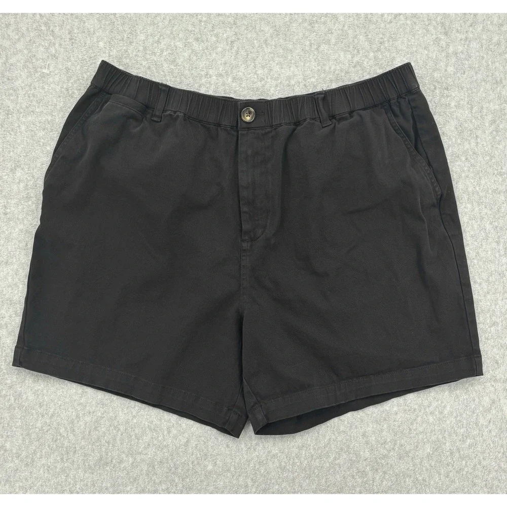 COVE USA Men's Chino Shorts 38W 5L Black Stretch Elastic Waist 5